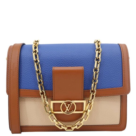 Louis Vuitton  Dauphine Taurillon Leather Shoulder Bag Blue - Picture 1 of 13